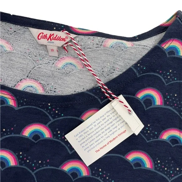 NWT 🌈 Cath Kidston Rainbow Jersey Dress, US 6 - Picture 3 of 7